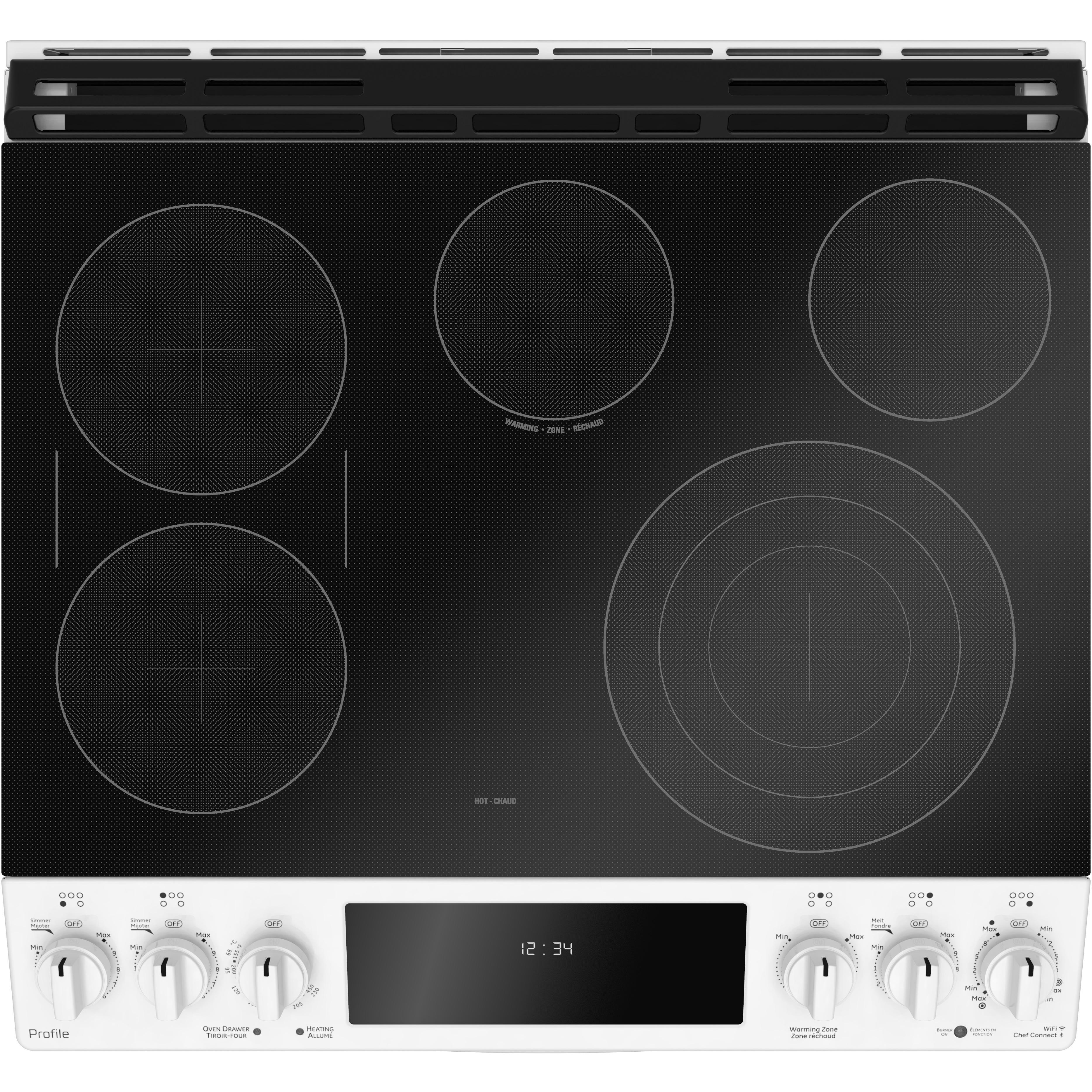 GE Profile 30-inch Slide-In Electric Range PCS940DMWW