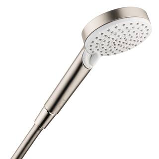 Hansgrohe 2-Spray Patterns 3.9 in. Single Wall Mount Handheld Handheld Shower Head in Brushed Nickel 26332821