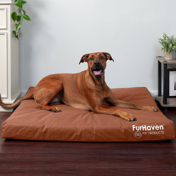 FurHaven Deluxe Oxford Orthopedic Indoor/Outdoor Dog and Cat Bed w/ Removable Cover