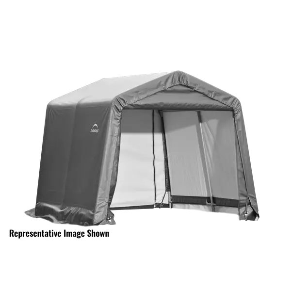 ShelterLogic 10'x8'x8' ShelterCoat Gray Peak Style Garage