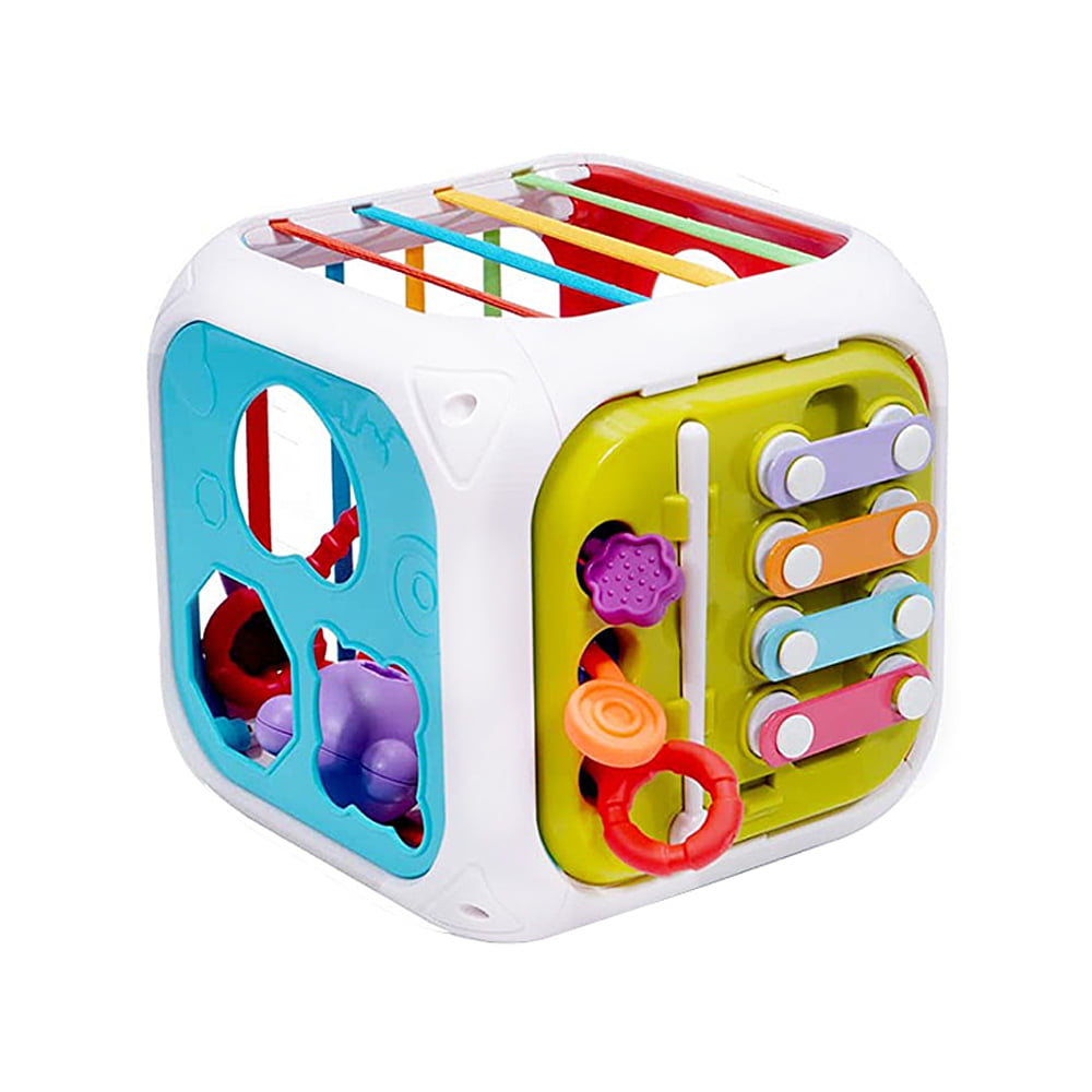 Layado Baby Shape Sorting Toy Montessori Toys， Baby Learn Toy Cube for Toddler 1 2 3 4 5 Years Old Boys and Girls