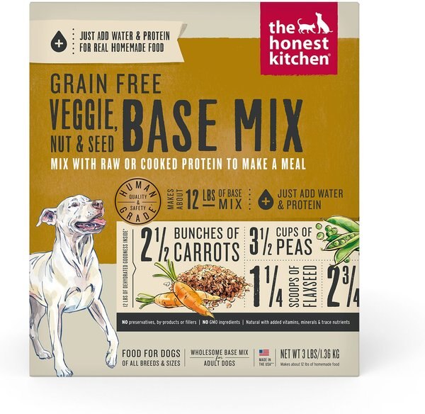 The Honest Kitchen Veggie， Nut and Seed Grain-Free Dehydrated Dog Food Base Mix