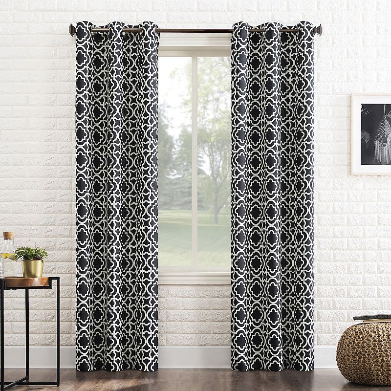 Sun Zero Barnett Trellis Blackout Grommet Curtain Panel