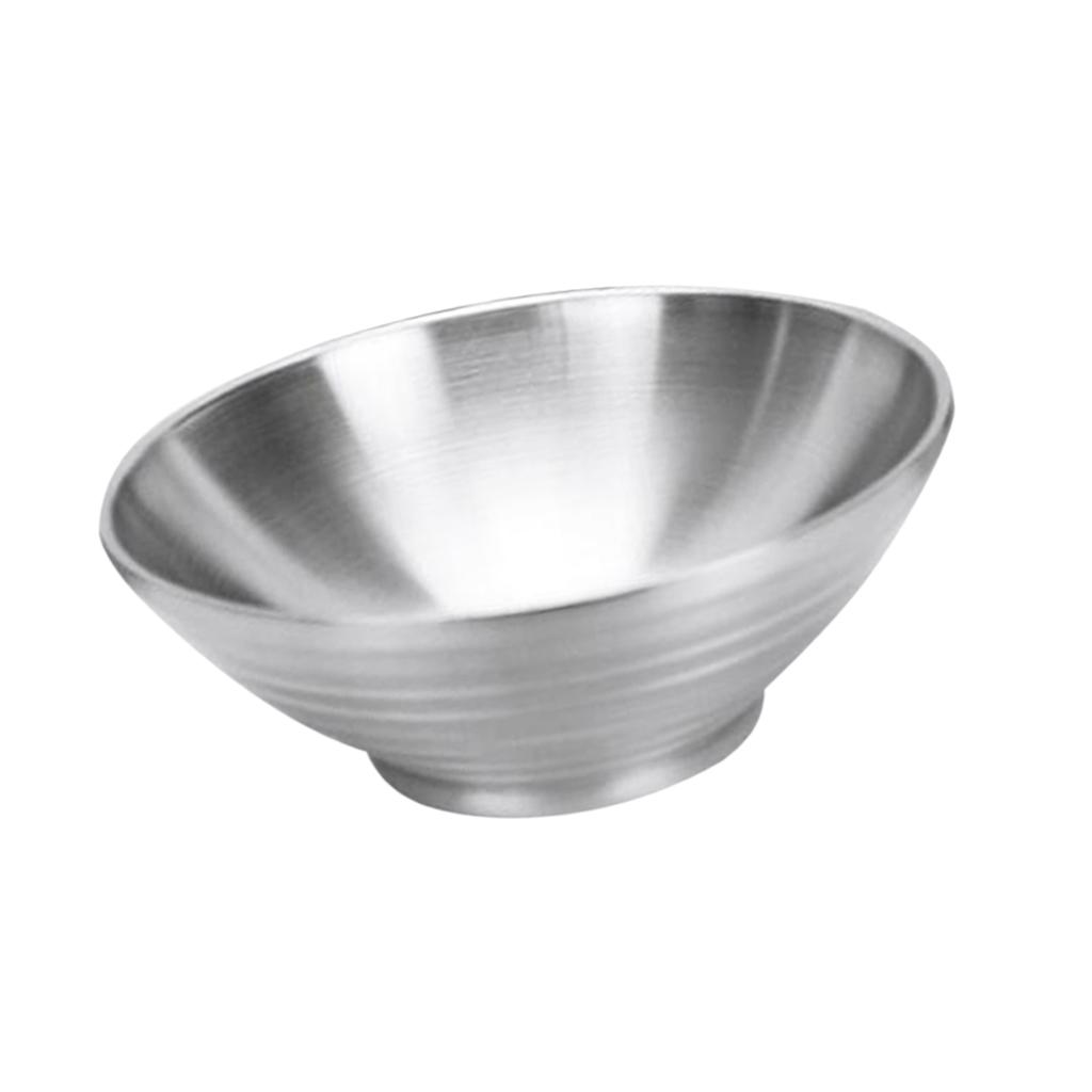 Stainless Steel ， Large Metal Salad Bowl， Serving Bowl For Fruit And Vegetable， Kitchen Mixing Bowl， Kids Snacks Bowl， ， 22cm