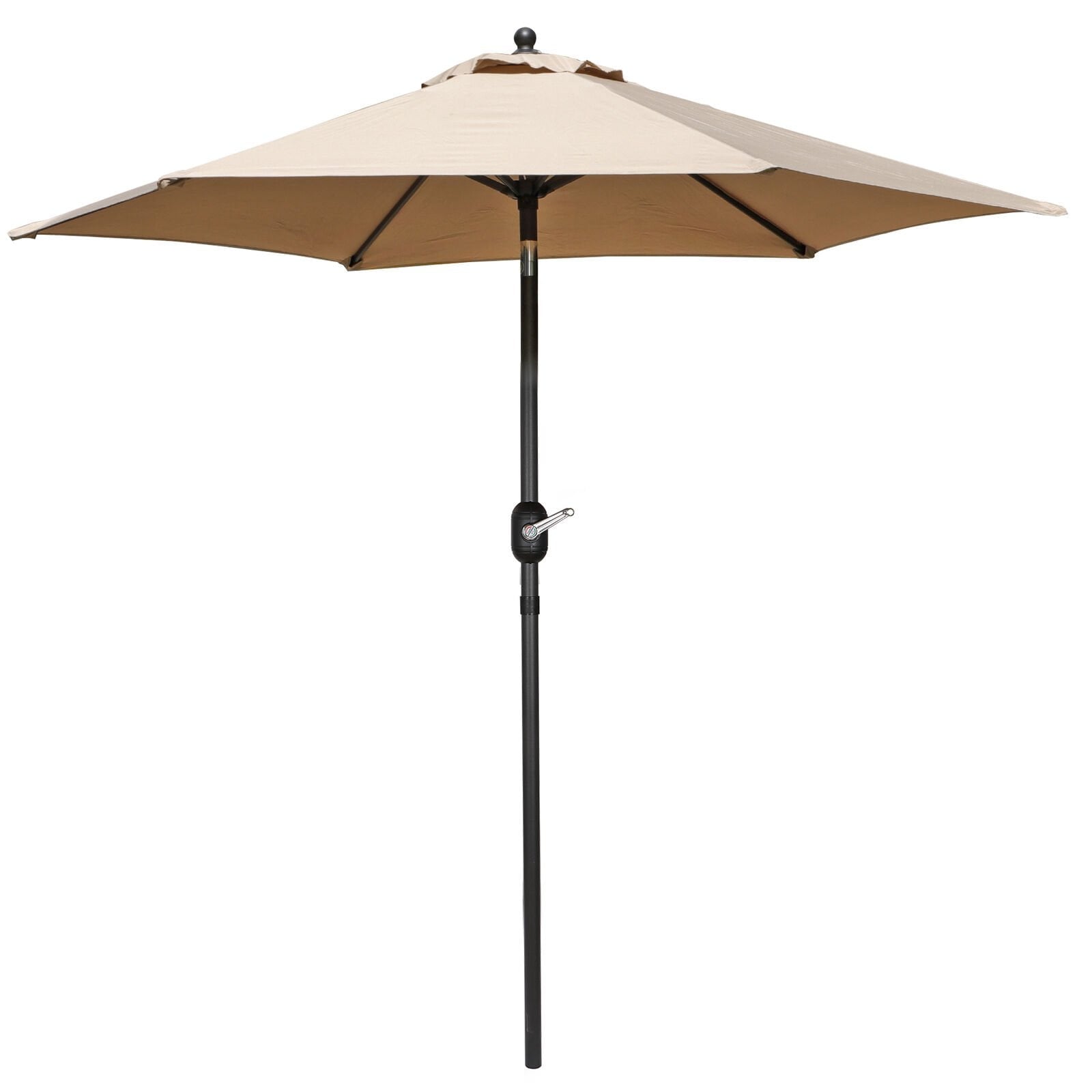 Andoer 7.5ft Outdoor Patio Umbrella for Inground Pool Balcony Backyard Khaki