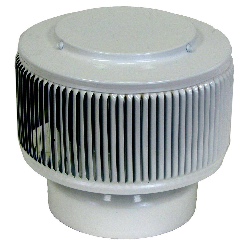 Active Ventilation 6 in. Dia Aura PVC Vent Cap Exhaust with Adapter for Schedule 40 or Schedule 80 PVC Pipe in White AV-6-PVC-WT