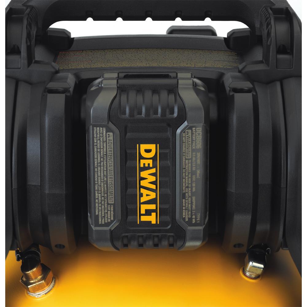 Dewalt DCC2560T1 FlexVolt 60 Volts MAX 2.5 Gallon Cordless Portable Air Compressor Kit