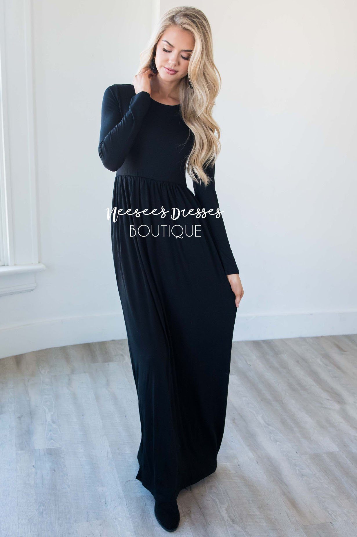 The Aline Long Sleeve Maxi Dress