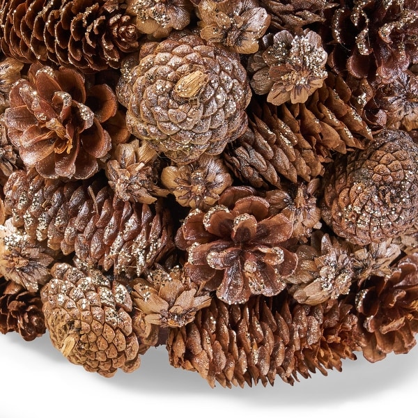 Christopher Knight Home Darcy PreDecorated Pine Cone and Glitter Artificial Tabletop Christmas Tree