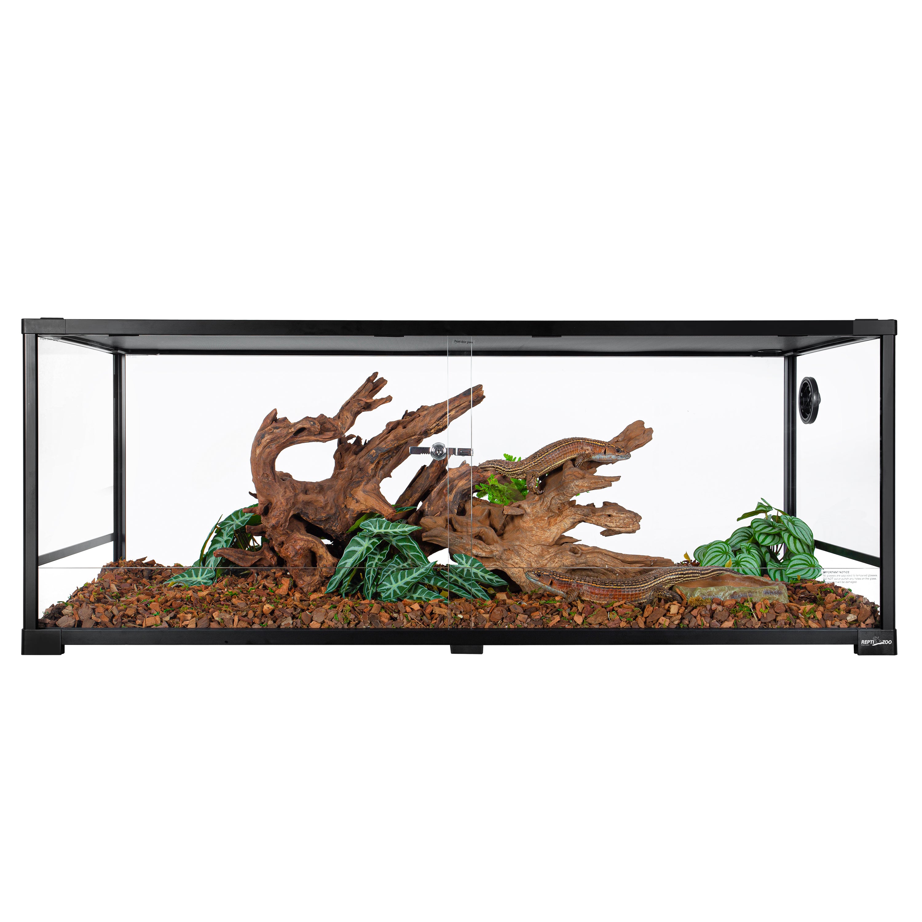 REPTIZOO Reptile Glass Tank - 48 x 18 x 18 Inches Knock Down Full View Natural Terrarium