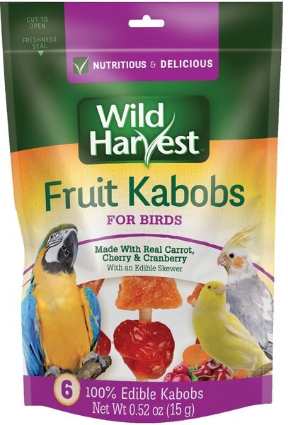 Wild Harvest Fruit Kabobs Bird Treats， 6 count