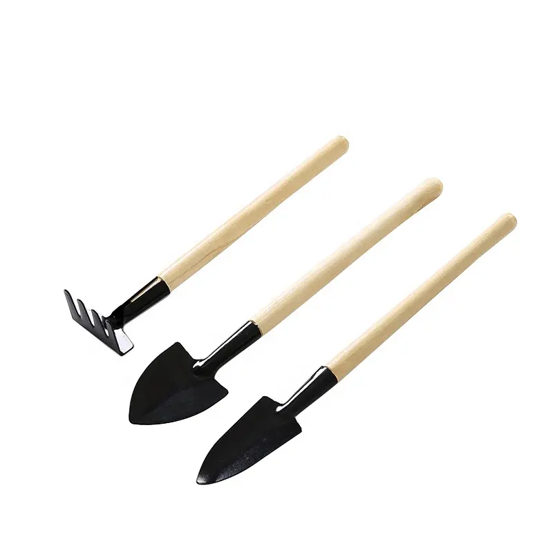 Mini gardening three piece garden small shovel digging soil gardening flower and vegetable tool kit supplies wholesale