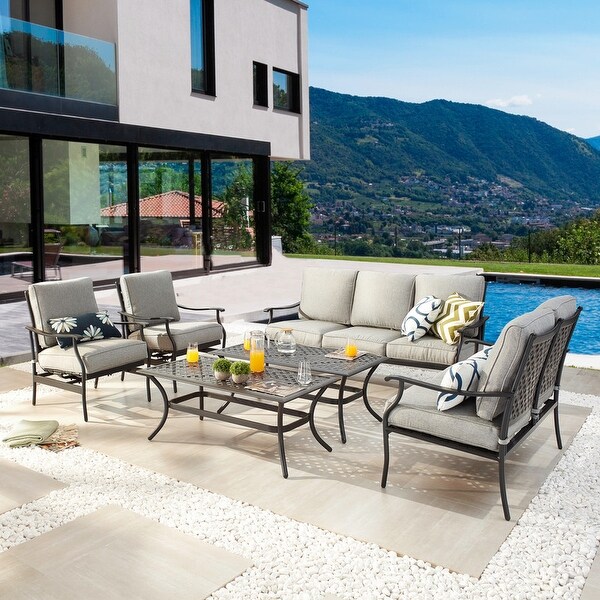 PATIO FESTIVAL 6Piece Outdoor Metal Conversation Set