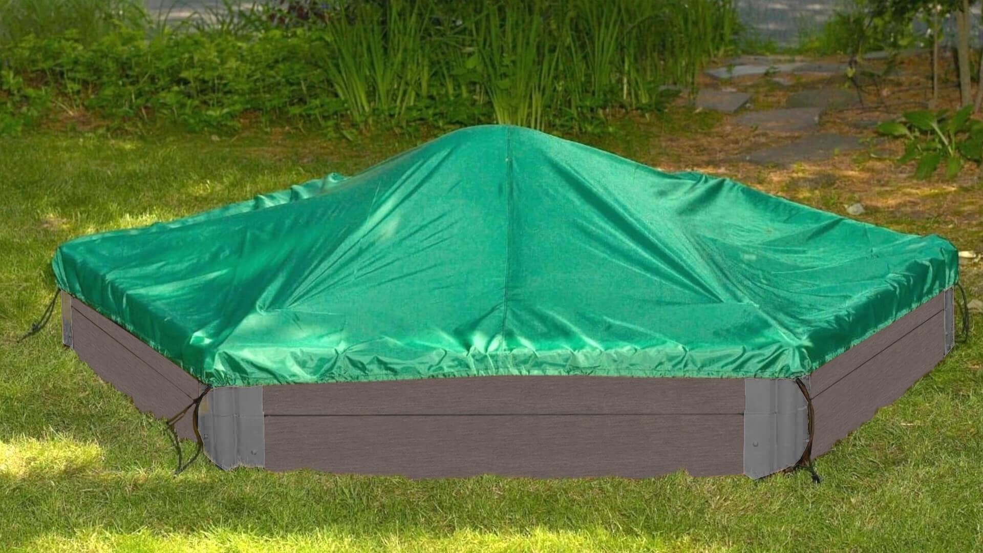 7' x 8' Composite Hexagon Sandbox - 2 Inch Profile