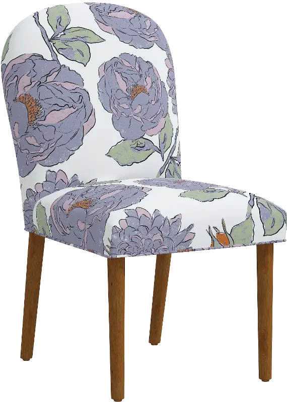 Dillan Periwinkle Floral Dining Chair - Skyline Furniture