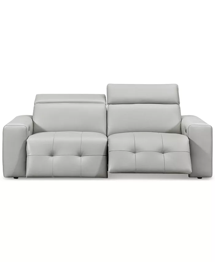 Furniture CLOSEOUT! Haigan 2-Pc. Leather Sectional Sofa with 2 Power Recliners