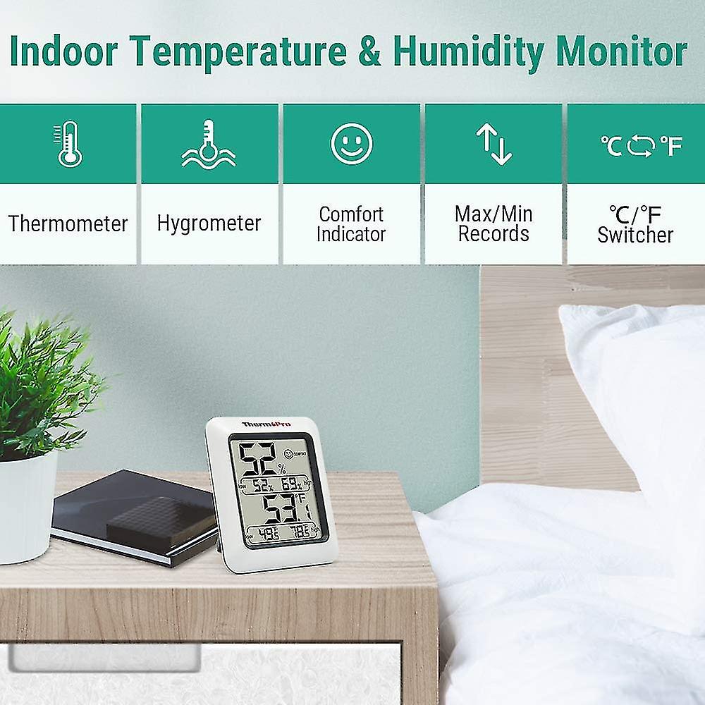 Digital Hygrometer Indoor Thermometer Room Thermometer And Humidity Gauge With Temperature Humidity Monitor