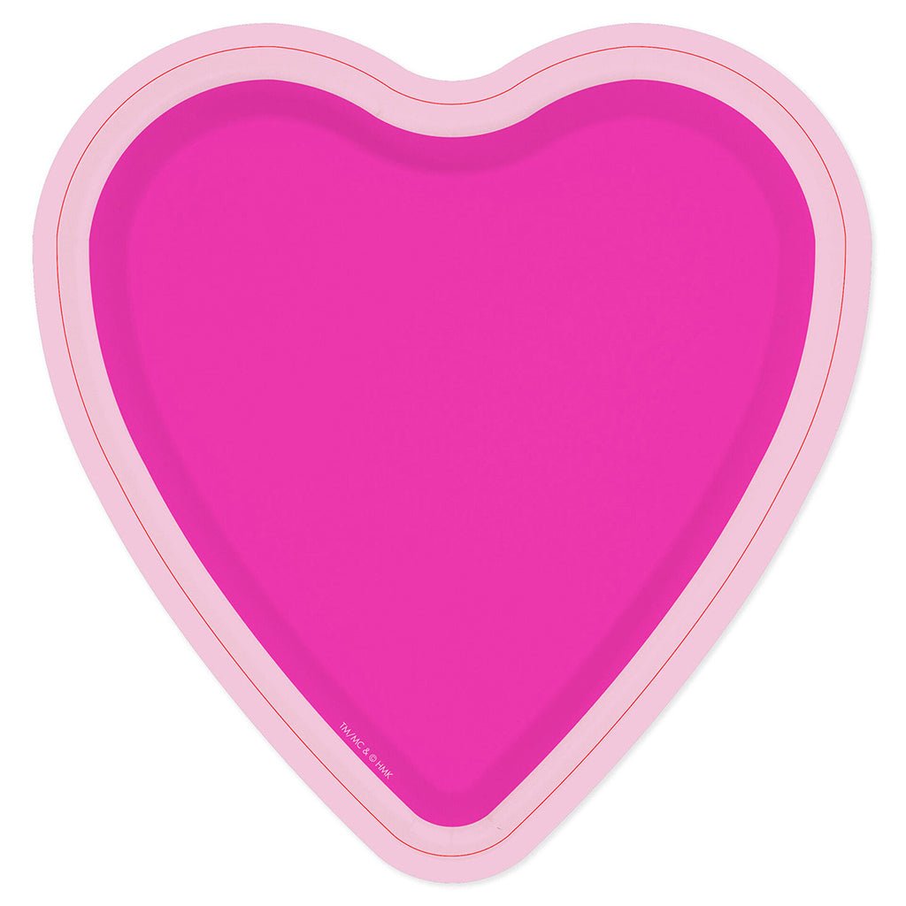 Hallmark  Bright Pink Heart-Shaped Dessert Plates, Set of 8