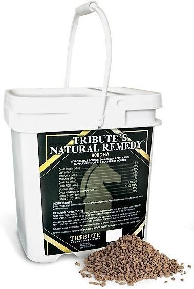 Tribute Equine Nutrition Natural Remedy Immune and Respiratory Pellets Horse Supplement， 20-lb tub