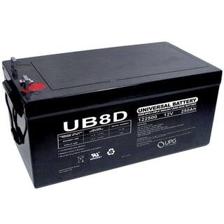 UPG 12-Volt 250 Ah L4 Terminal Sealed Lead Acid (SLA) AGM Rechargeable Battery UB-8D AGM