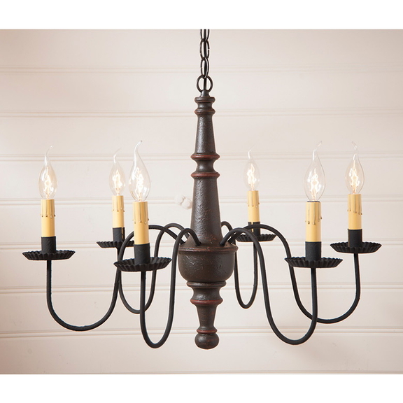 Irvin's Tinware 9156TESB Harrison Wood Chandelier ...