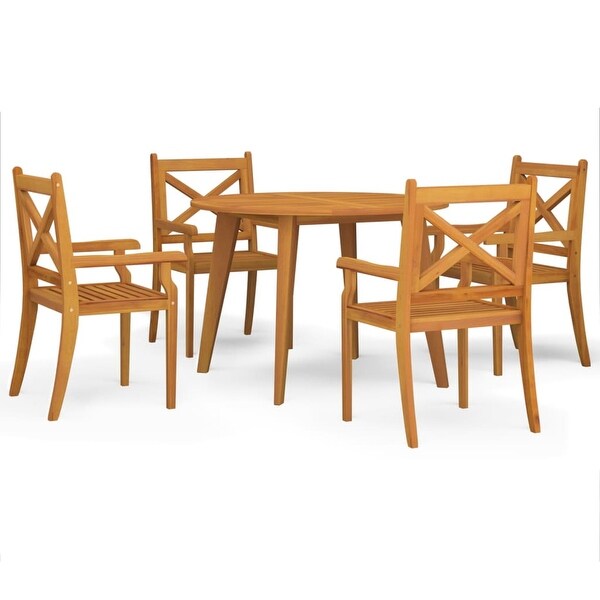 vidaXL 3/5/7/9 Piece Patio Dining Set Solid Wood Acacia