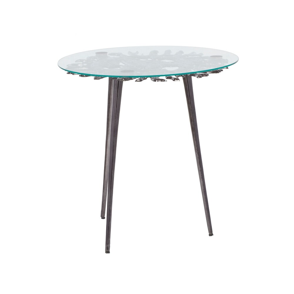 Aluminum Modern Accent Table   22 x 22 x 22