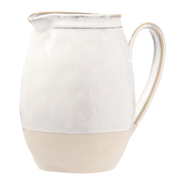 White Stoneware Pitcher