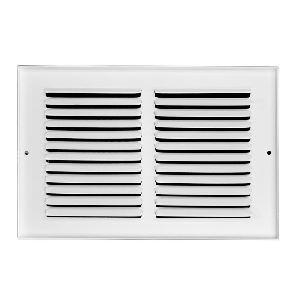 Venti Air 10 x 8 White Flat Return Air Steel Grille HRG1008