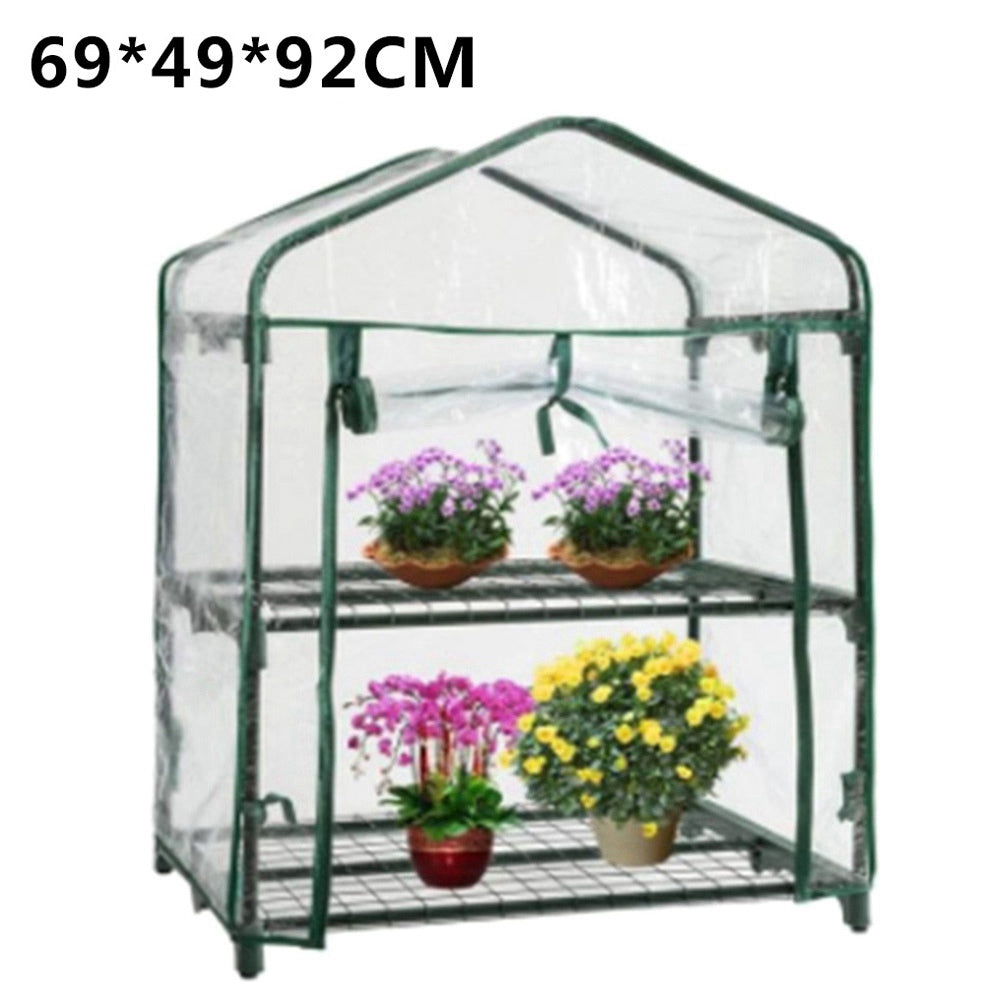 Mini Greenhouse,Portable Garden Green House With Window,Flowers In Any Season-Gardening Rack