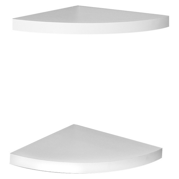 X 1 5 quot Radial Floating Corner Shelves Danya B