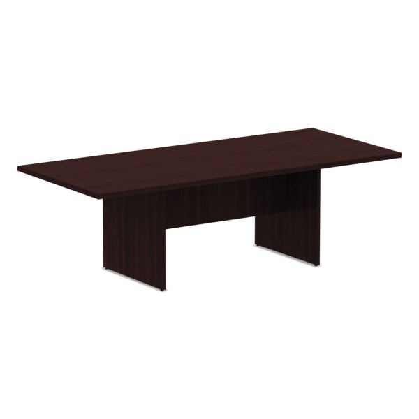 Alera Valencia Series Conference Table， Rectangular， 94.5w x 41.38d x 29.5h， Mahogany