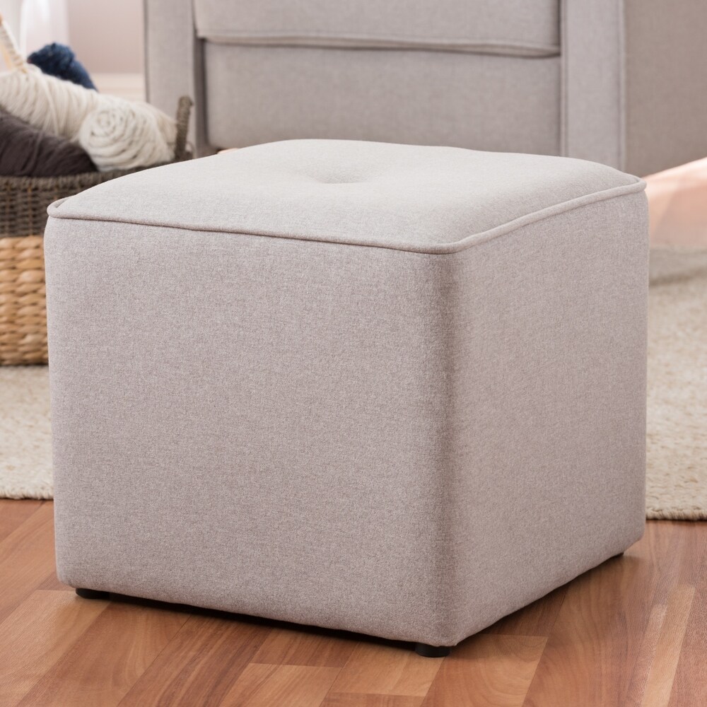 Contemporary Fabric Ottoman by Baxton Studio