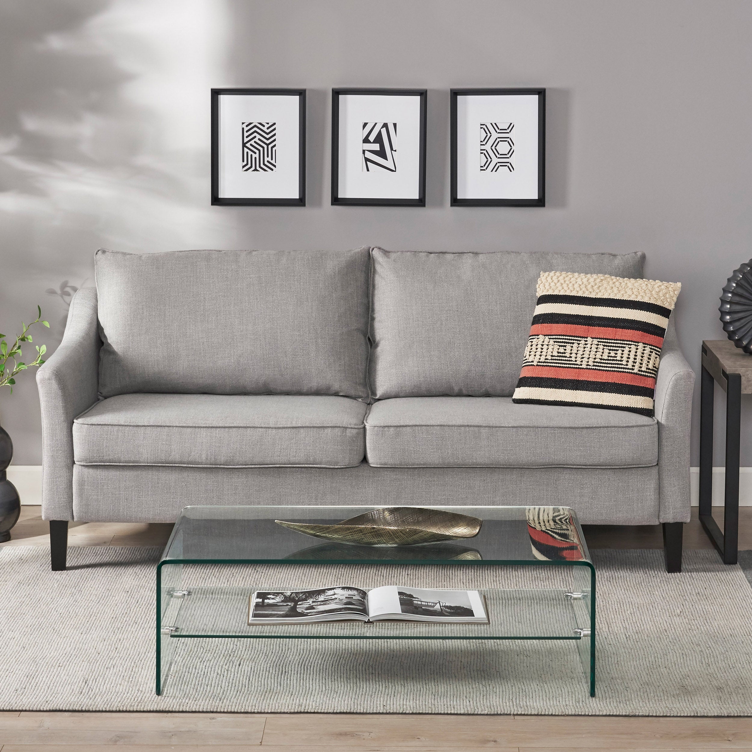 Tess Contemporary Fabric 3 Seater Sofa