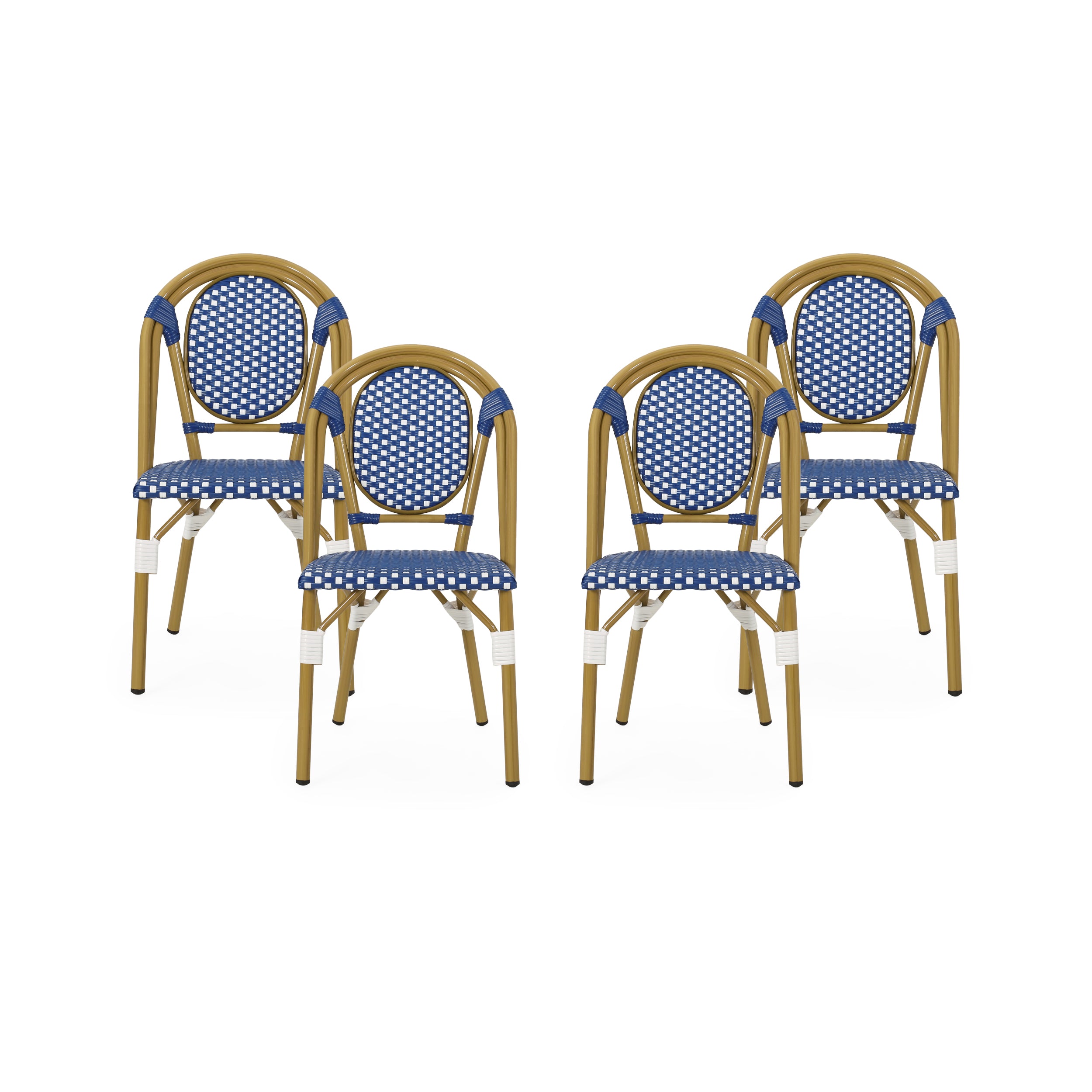 Kazaria Outdoor French Bistro Chairs (Set of 4)