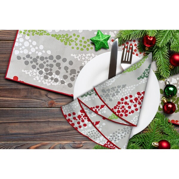 Joita Christmas Dining Set of 6，Cotton Table Napkins and Table Runner for Christmas Table Decor，ANGELO