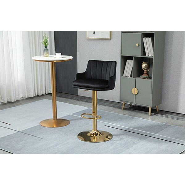 Retro Counter Height Barstools with Ergonomic-Designed Backrest and Footrest