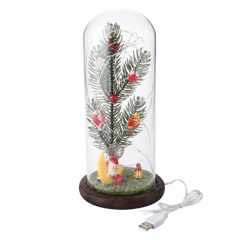 Oalirro Christmas Micro Landscape Decoration Romantic Immortal Wire Lamp