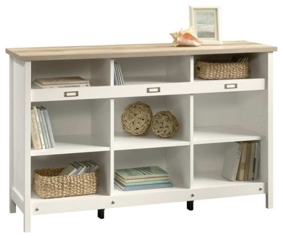 Sauder Adept 9 Cubby Storage Unit in Soft White   Transitional   Accent Chests And Cabinets   by Homesquare  Houzz