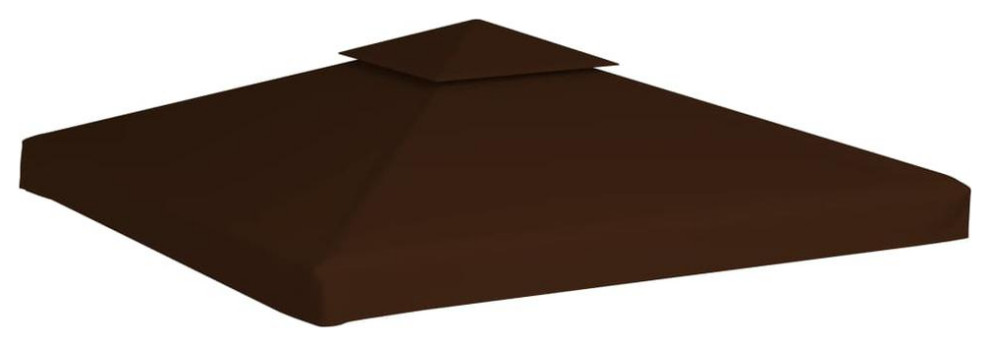 vidaXL 2 Tier Gazebo Top Cover 9.1 oz/yd² 9.8  x27x9.8  x27Brown  46615   Contemporary   Gazebos   by BisonOffice  Houzz