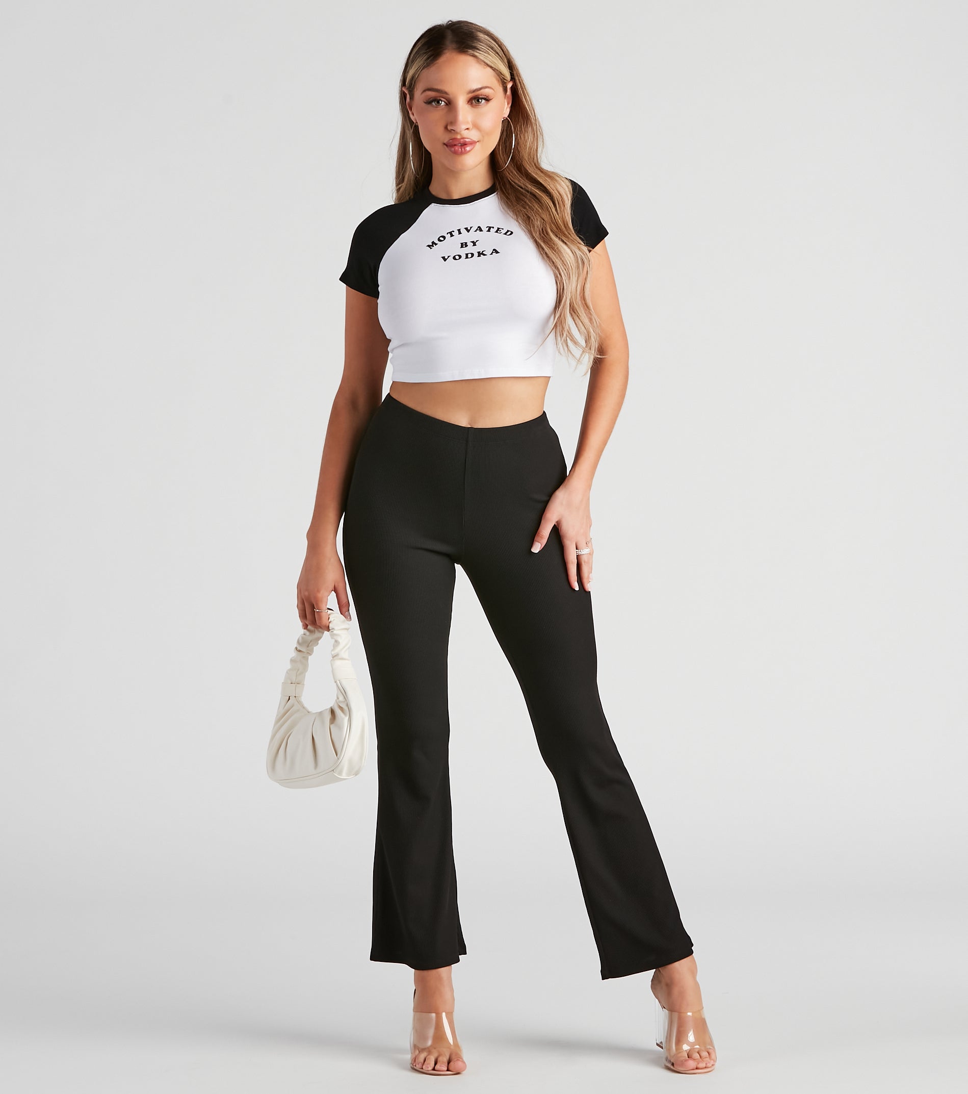 Casual Days Ribbed Knit Pants