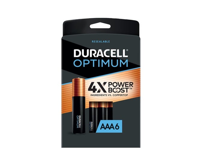 Duracell Optimum AAA Batteries， 6 Pack