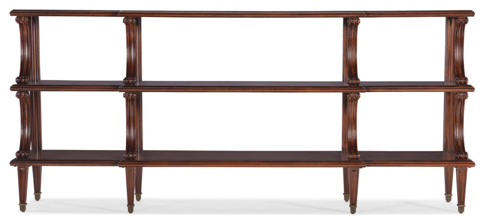 Hooker Furniture 6750 80151 Charleston 80 quotW Wood Top Cherry and   Console Tables   by Buildcom  Houzz