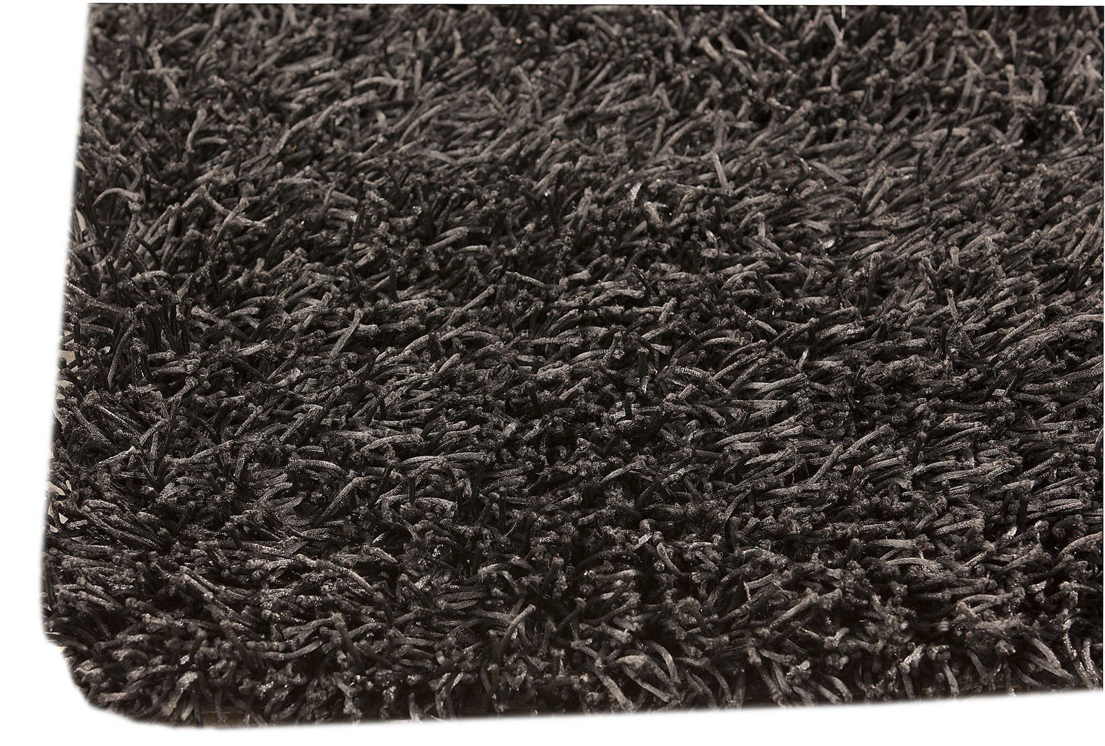 Palo Collection Hand Woven Polyester Area Rug in Black