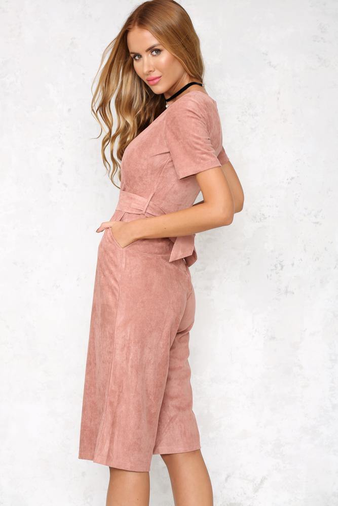 Noon Sun Jumpsuit Dark Blush