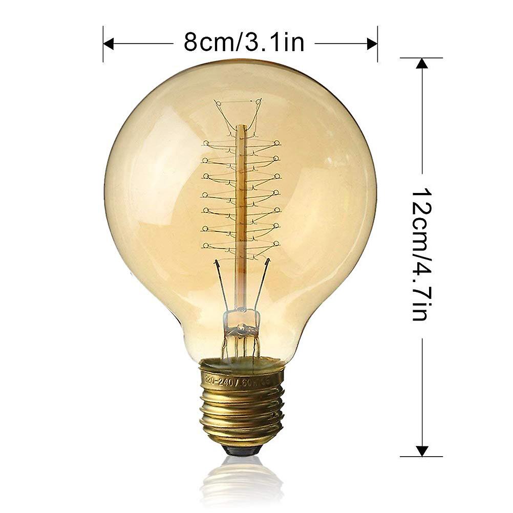 Globe Light Bulb Retro Dimmable Light Bulb E27 Tungsten ment Bulb