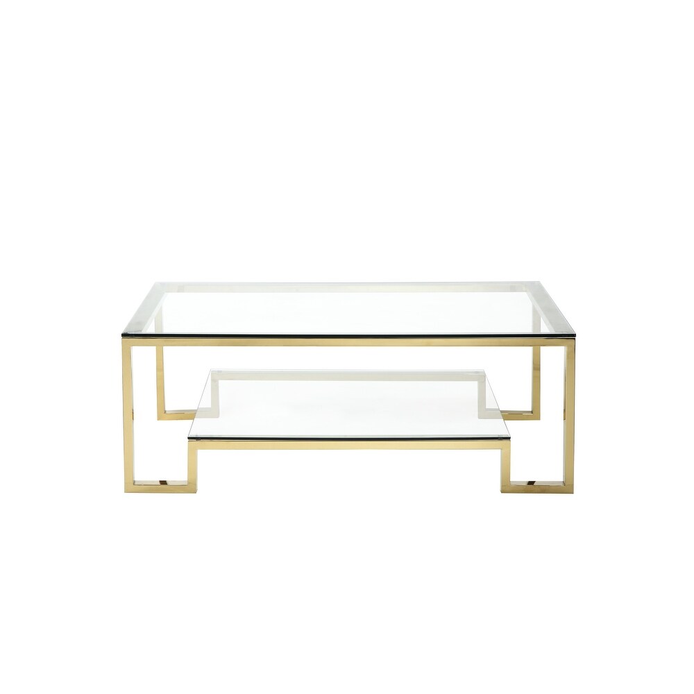 Laurence Coffee Table High Polish Gold.