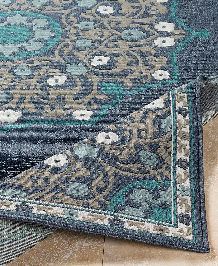 Surya Alfresco ALF-9678 Charcoal 2'3 x 4'6 Area Rug Indoor Outdoor