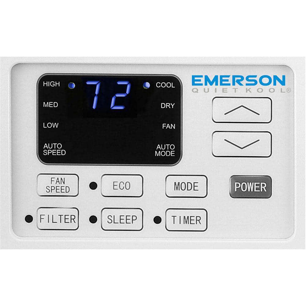 Emerson Quiet Kool 10000 BTU 115V Window AC with Remote Cools Rooms up to 450 Sq Ft Timer 3Speeds Quiet Operation AutoRestart