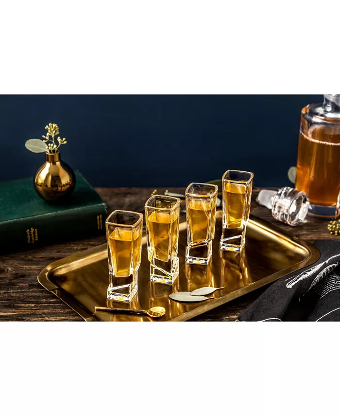 JoyJolt Carre Square Shot Glasses Set of 8